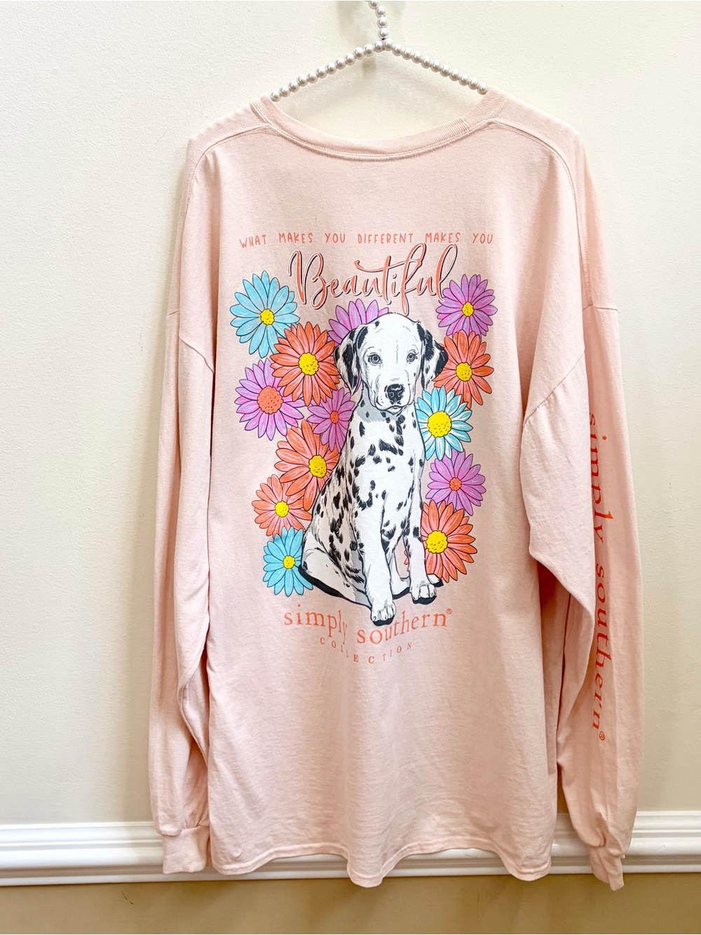 Simply Southern Different Makes You Beautiful Long Sleeve Tee - Picture 2 of 9